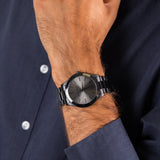 Buy Shop Michael Kors Slim Runway Black Dial Black Steel Strap Watch for Men - MK8507 USA Online