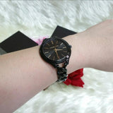 Buy Shop Michael Kors Slim Runway Black Dial Black Steel Strap Watch for Women - MK3317 USA Online