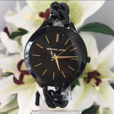 Buy Shop Michael Kors Slim Runway Black Dial Black Steel Strap Watch for Women - MK3317 USA Online