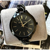 Buy Shop Michael Kors Slim Runway Black Dial Black Steel Strap Watch for Women - MK3317 USA Online