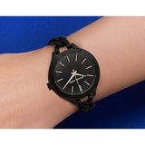 Buy Shop Michael Kors Slim Runway Black Dial Black Steel Strap Watch for Women - MK3317 USA Online