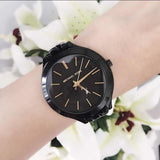 Buy Shop Michael Kors Slim Runway Black Dial Black Steel Strap Watch for Women - MK3317 USA Online