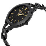 Buy Shop Michael Kors Slim Runway Black Dial Black Steel Strap Watch for Women - MK3317 USA Online