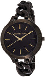 Buy Shop Michael Kors Slim Runway Black Dial Black Steel Strap Watch for Women - MK3317 USA Online