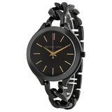 Buy Shop Michael Kors Slim Runway Black Dial Black Steel Strap Watch for Women - MK3317 USA Online