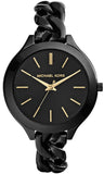 Buy Shop Michael Kors Slim Runway Black Dial Black Steel Strap Watch for Women - MK3317 USA Online