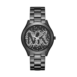 Buy Shop Michael Kors Slim Runway Black Dial Black Steel Strap Watch for Women - MK3589 USA Online