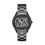 Buy Shop Michael Kors Slim Runway Black Dial Black Steel Strap Watch for Women - MK3589 USA Online