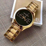 Buy Shop Michael Kors Slim Runway Black Dial Gold Steel Strap Watch for Women - MK3803 USA Online