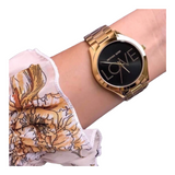 Buy Shop Michael Kors Slim Runway Black Dial Gold Steel Strap Watch for Women - MK3803 USA Online
