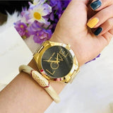 Buy Shop Michael Kors Slim Runway Black Dial Gold Steel Strap Watch for Women - MK3803 USA Online