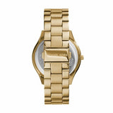 Buy Shop Michael Kors Slim Runway Black Dial Gold Steel Strap Watch for Women - MK3803 USA Online