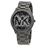 Buy Shop Michael Kors Slim Runway Black Dial Black Steel Strap Watch for Women - MK3589 USA Online