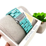 Buy Shop Michael Kors Slim Runway Blue Dial Blue Steel Strap Watch For Women - MK4525 USA Online