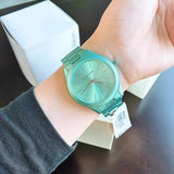 Buy Shop Michael Kors Slim Runway Blue Dial Blue Steel Strap Watch For Women - MK4525 USA Online