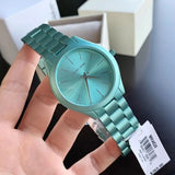 Buy Shop Michael Kors Slim Runway Blue Dial Blue Steel Strap Watch For Women - MK4525 USA Online