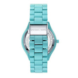 Buy Shop Michael Kors Slim Runway Blue Dial Blue Steel Strap Watch For Women - MK4525 USA Online