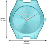 Buy Shop Michael Kors Slim Runway Blue Dial Blue Steel Strap Watch For Women - MK4525 USA Online