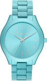 Buy Shop Michael Kors Slim Runway Blue Dial Blue Steel Strap Watch For Women - MK4525 USA Online