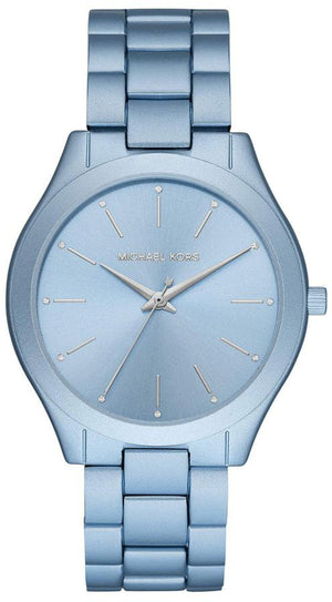 Buy Shop Michael Kors Slim Runway Blue Dial Blue Steel Strap Watch For Women - MK4548 USA Online