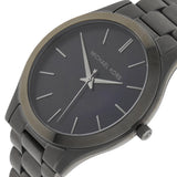 Buy Shop Michael Kors Slim Runway Blue Dial Grey Steel Strap Watch For Men - MK8584 USA Online
