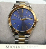 Buy Shop Michael Kors Slim Runway Blue Dial Two Tone Steel Strap Watch for Women - MK3479 USA Online