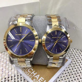 Buy Shop Michael Kors Slim Runway Blue Dial Two Tone Steel Strap Watch for Women - MK3479 USA Online