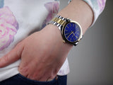 Buy Shop Michael Kors Slim Runway Blue Dial Two Tone Steel Strap Watch for Women - MK3479 USA Online