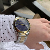 Buy Shop Michael Kors Slim Runway Blue Dial Two Tone Steel Strap Watch for Women - MK3479 USA Online
