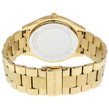 Buy Shop Michael Kors Slim Runway Blue Mother of Pearl Dial Gold Steel Strap Watch for Women - MK3492 USA Online
