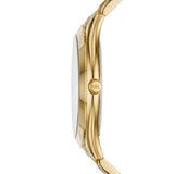 Buy Shop Michael Kors Slim Runway Blue Mother of Pearl Dial Gold Steel Strap Watch for Women - MK3492 USA Online