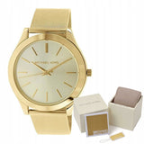 Buy Shop Michael Kors Slim Runway Champagne Dial Gold Mesh Bracelet Watch for Women - MK3282 USA Online