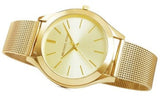 Buy Shop Michael Kors Slim Runway Champagne Dial Gold Mesh Bracelet Watch for Women - MK3282 USA Online
