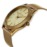 Buy Shop Michael Kors Slim Runway Champagne Dial Gold Mesh Bracelet Watch for Women - MK3282 USA Online