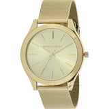 Buy Shop Michael Kors Slim Runway Champagne Dial Gold Mesh Bracelet Watch for Women - MK3282 USA Online
