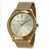 Buy Shop Michael Kors Slim Runway Champagne Dial Gold Mesh Bracelet Watch for Women - MK3282 USA Online