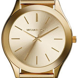 Buy Shop Michael Kors Slim Runway Champagne Dial Gold Mesh Bracelet Watch for Women - MK3282 USA Online