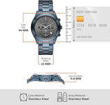 Buy Shop Michael Kors Slim Runway Chronograph Black Dial Blue Steel Strap Watch for Men - MK8918 USA Online