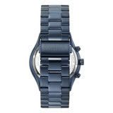 Buy Shop Michael Kors Slim Runway Chronograph Black Dial Blue Steel Strap Watch for Men - MK8918 USA Online