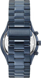 Buy Shop Michael Kors Slim Runway Chronograph Black Dial Blue Steel Strap Watch for Men - MK8918 USA Online