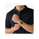 Buy Shop Michael Kors Slim Runway Chronograph Black Dial Gold Mesh Strap Watch For Men - MK9057 USA Online