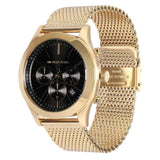 Buy Shop Michael Kors Slim Runway Chronograph Black Dial Gold Mesh Strap Watch For Men - MK9057 USA Online