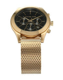 Buy Shop Michael Kors Slim Runway Chronograph Black Dial Gold Mesh Strap Watch For Men - MK9057 USA Online