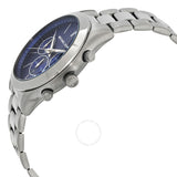 Buy Shop Michael Kors Slim Runway Chronograph Blue Dial Grey Steel Strap Watch For Men - MK8987 USA Online
