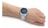 Buy Shop Michael Kors Slim Runway Chronograph Blue Dial Silver Steel Strap Watch For Men - MK8917 USA Online