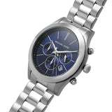 Buy Shop Michael Kors Slim Runway Chronograph Blue Dial Silver Steel Strap Watch For Men - MK8917 USA Online