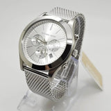 Buy Shop Michael Kors Slim Runway Chronograph Silver Dial Silver Mesh Bracelet Watch For Men - MK9059 USA Online