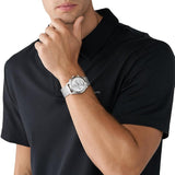 Buy Shop Michael Kors Slim Runway Chronograph Silver Dial Silver Mesh Bracelet Watch For Men - MK9059 USA Online