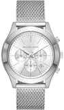 Buy Shop Michael Kors Slim Runway Chronograph Silver Dial Silver Mesh Bracelet Watch For Men - MK9059 USA Online