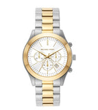 Buy Shop Michael Kors Slim Runway Chronograph White Dial Two Tone Steel Strap Watch For Women - MK8986 USA Online
